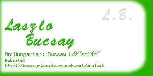 laszlo bucsay business card